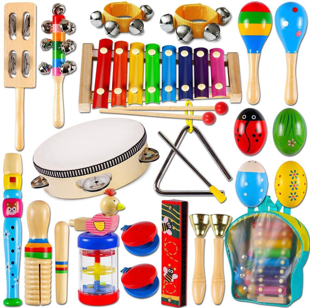 Kit de Instrumentos Musicales De Maderea Para Niños 22