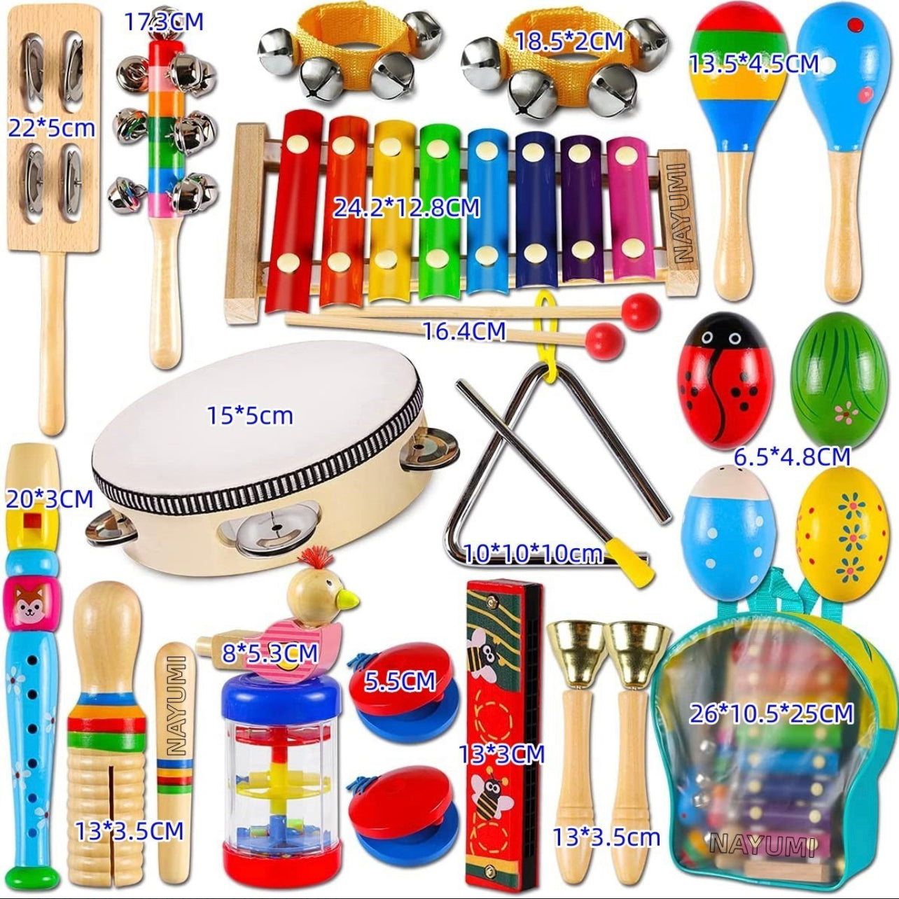 Kit de Instrumentos Musicales De Maderea Para Ninos 22